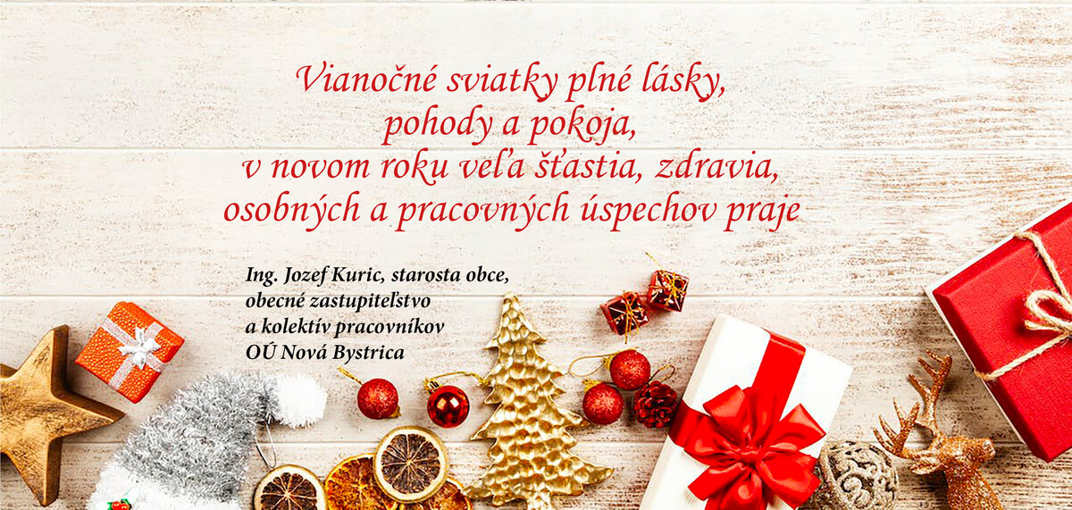 Vianočný pozdrav Nová Bystrica