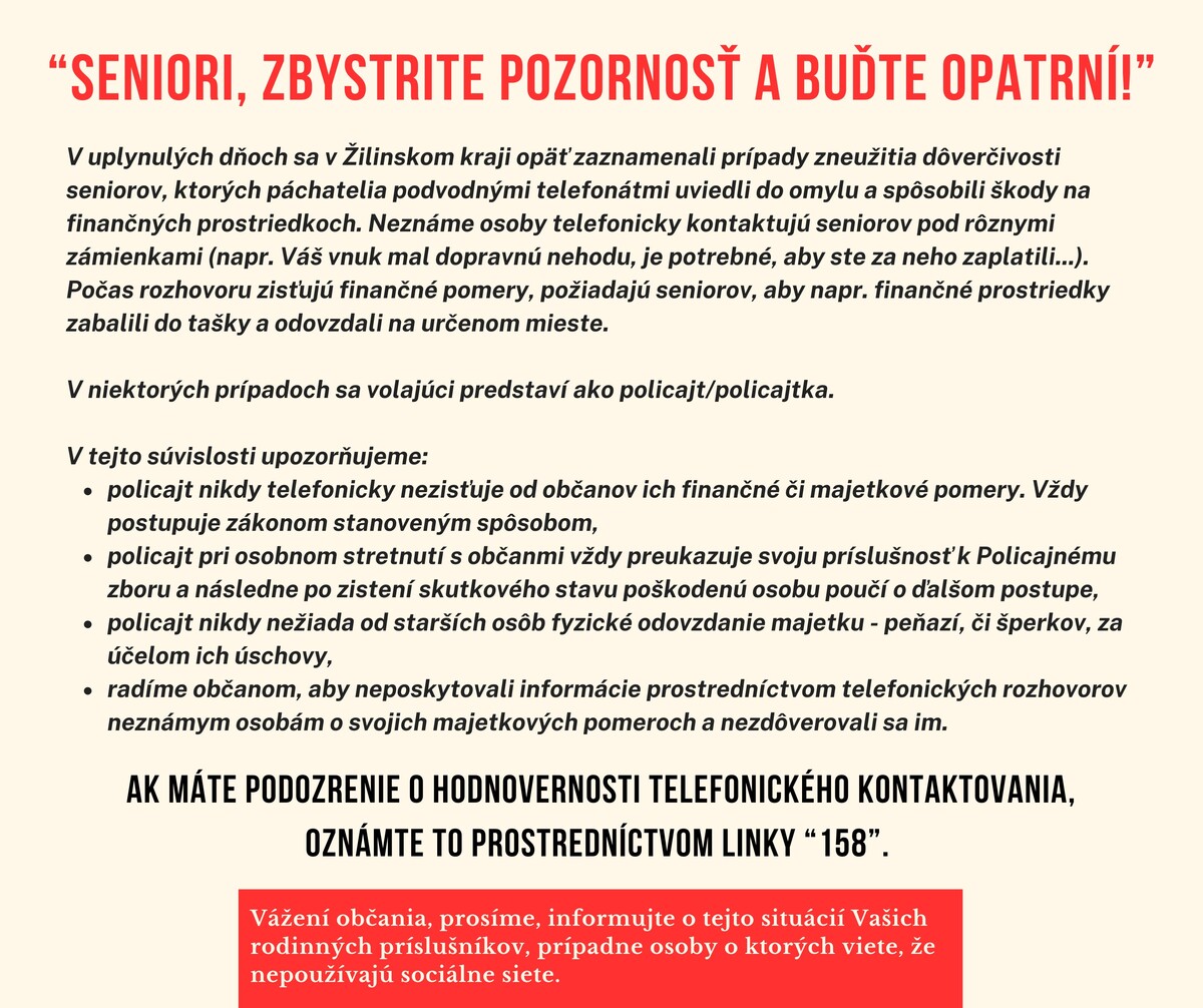 Seniori podvody