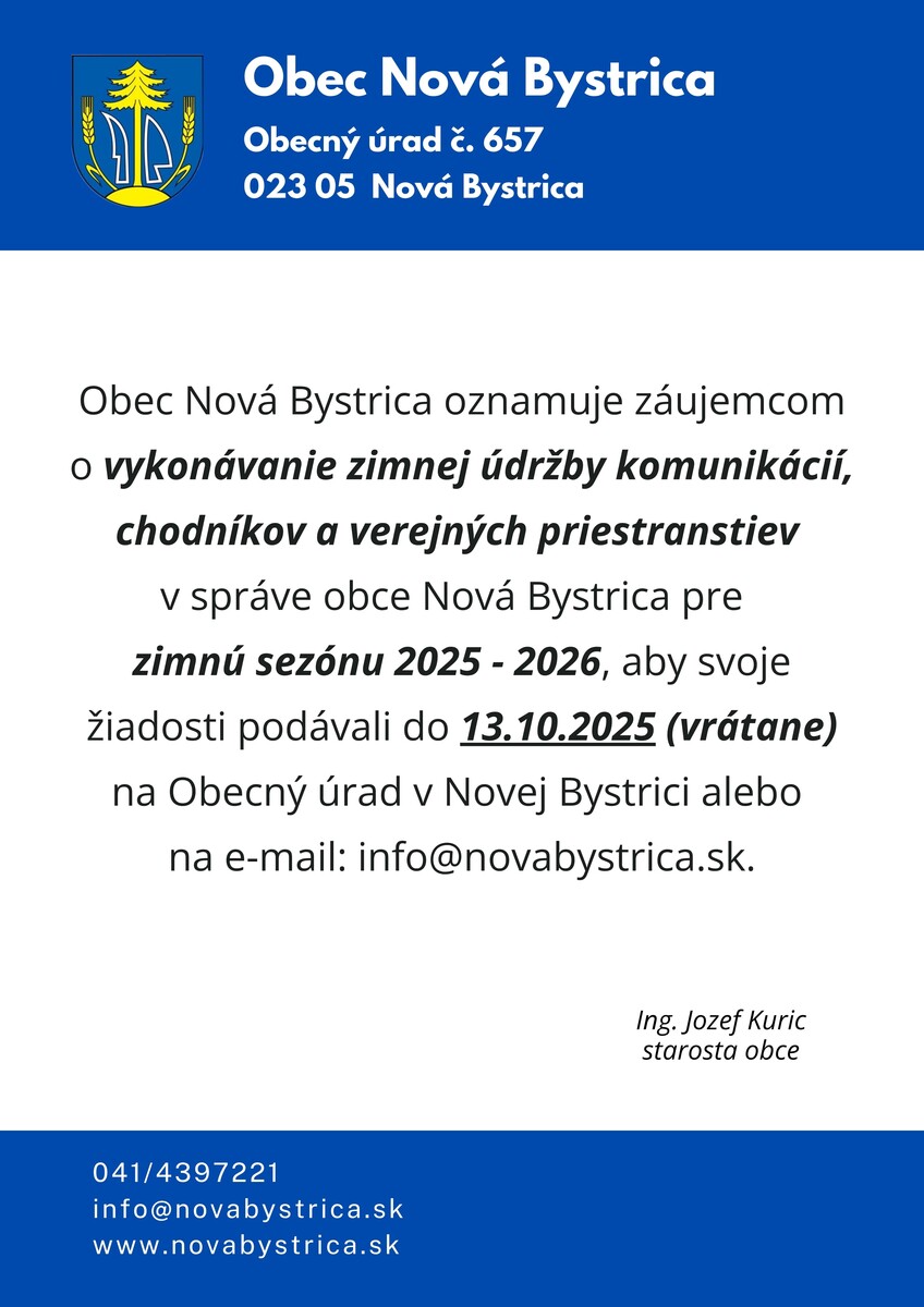 zimná údržba